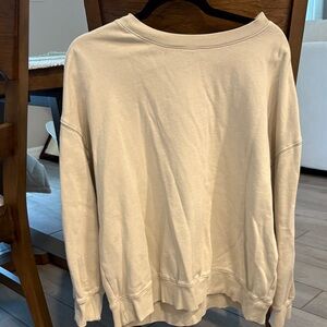 Old Navy Cream Scoop-Neck Pullover Sweatshirt
